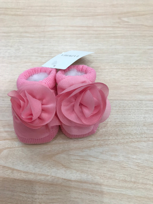 Babbucce La Perla in filo fucsia con fiore applicato sul davanti