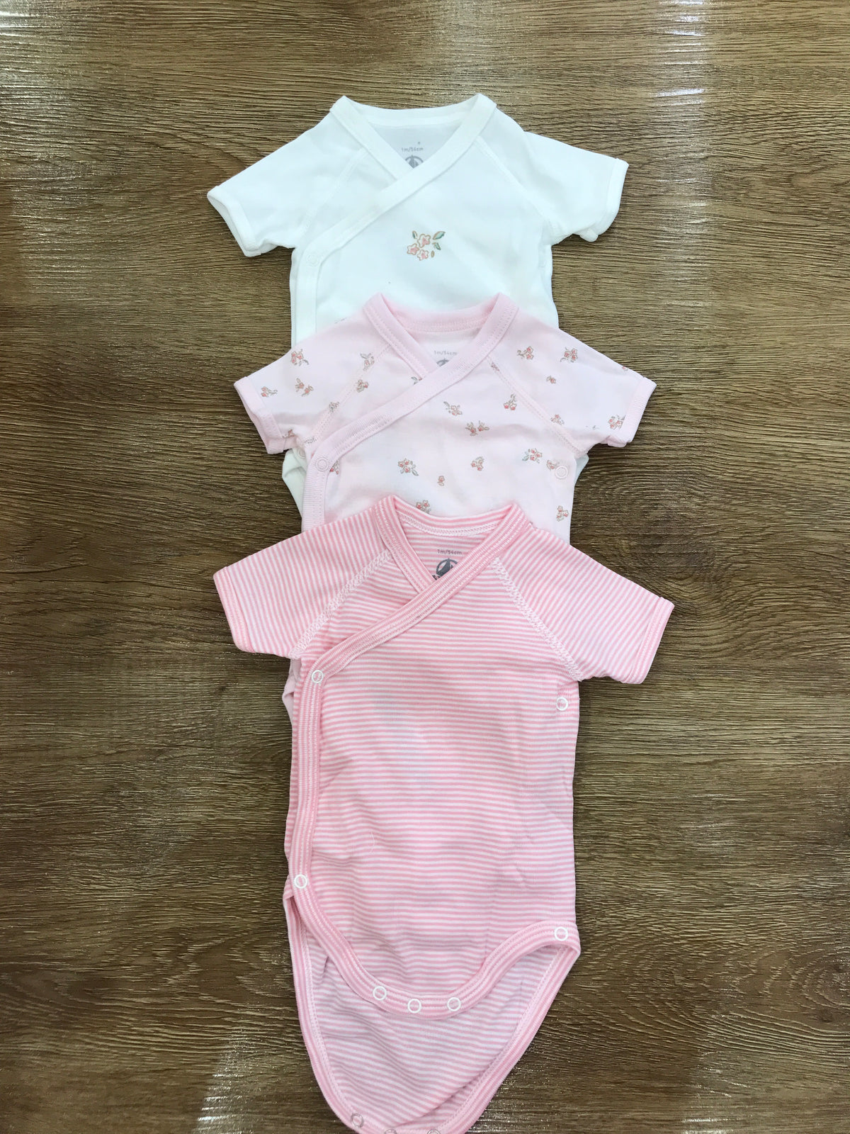 Body Petit Bateau tris mezza manica antipanico con fiori e righe