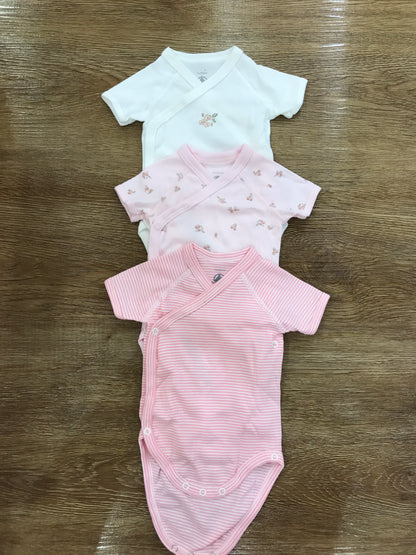 Body Petit Bateau tris mezza manica antipanico con fiori e righe