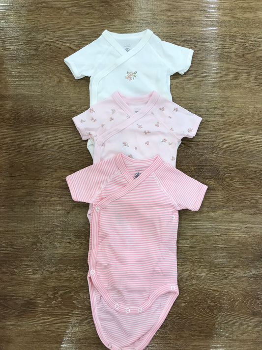 Body Petit Bateau tris mezza manica antipanico con fiori e righe