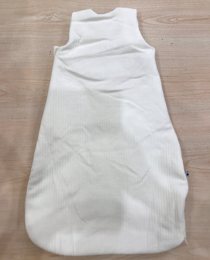 Sacco Nanna Petit Bateau in ciniglia con zip e cuore ricamato rosso TOG3
