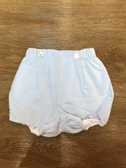 Culotte Paz Rodriguez in velluto celeste con elastico in vita