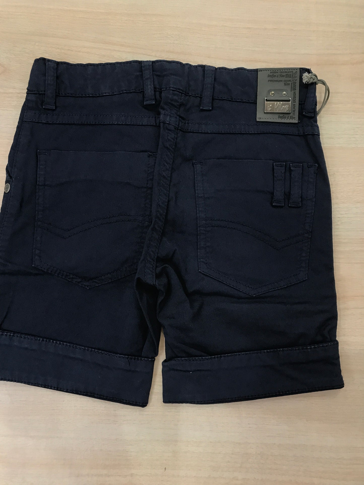 Pantalone Croce Fisso Milano in cotone blu scuro con tasche sul davanti e sul retro