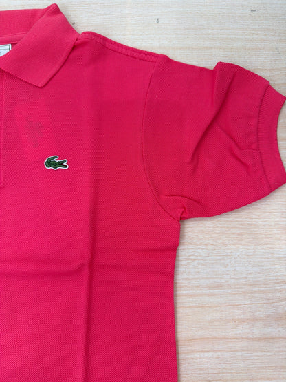 Polo Lacoste in cotone mezza manica con bottoncini e logo ricamato lateralmente unisex
