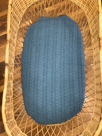 Coperta Nannafrufru in lana con trecce e l'interno con rivestimento in mussola di cotone a fantasia