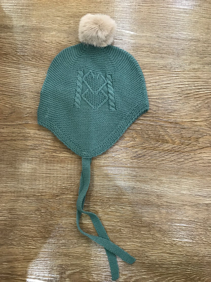 Cappello PCS con lacci per fiocchetto e pon pon