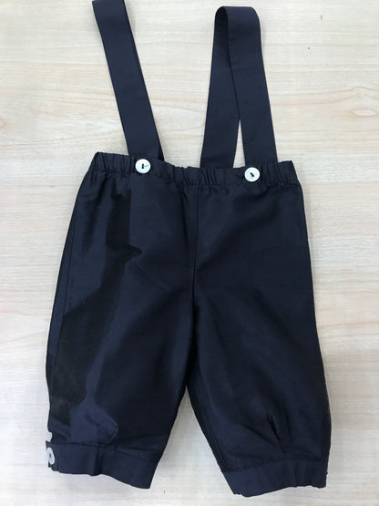 Pantalone Colibrì in seta con bretelle a sbuffo