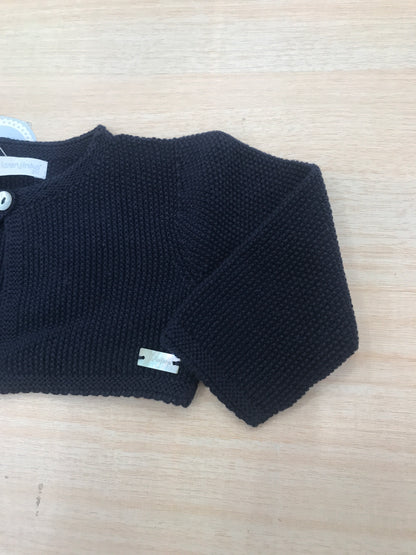 Cardigan Laranjinha in filo di cotone con un piccolo bottoncino