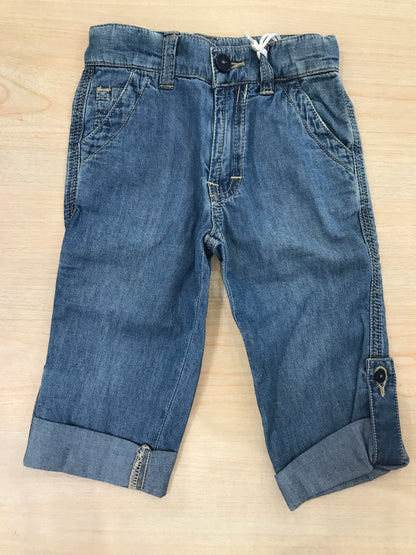 Jeans Nanan lavaggio chiaro con risvolto con tasche sul davanti e sul retro