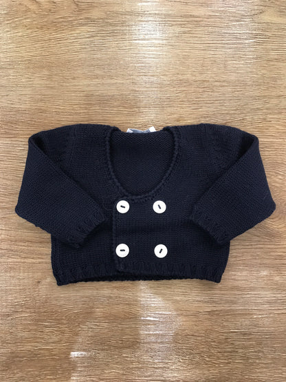 Cardigan Colibrì in lana doppio petto con piccoli bottoncini