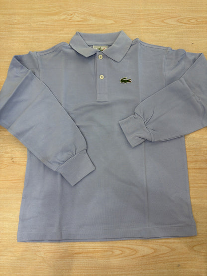 Polo Lacoste in cotone manica lunga con bottoncini e logo ricamato lateralmente unisex