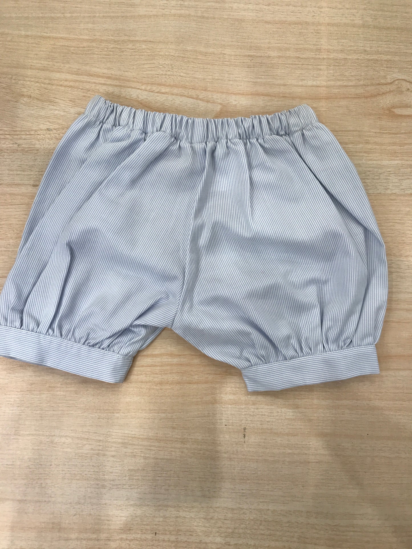 Pantalone Colibrì in cotone a righe bianche e celesti