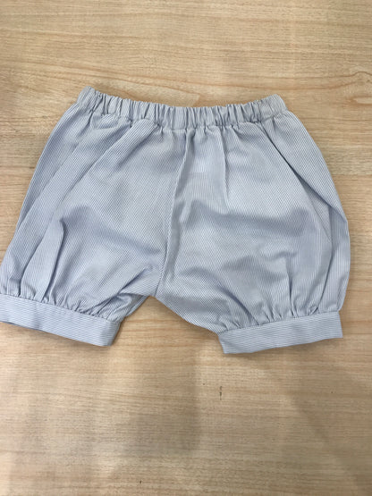 Pantalone Colibrì in cotone a righe bianche e celesti