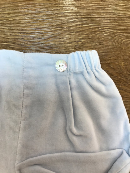 Culotte Paz Rodriguez in velluto celeste con elastico in vita