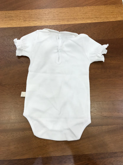 Body Baby Gi in cotone mezza manica con collo con pois rosa