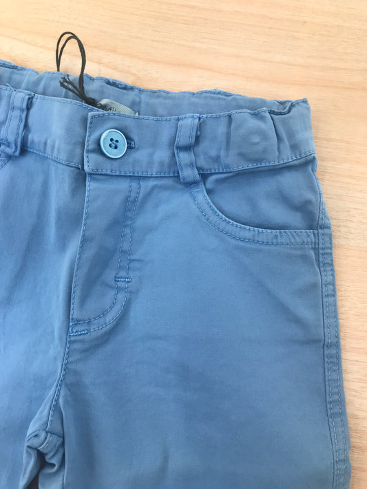 Bermuda Jo Milano in cotone celeste con elastico in vita