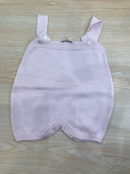 Salopette Baby Lord in filo rosa con bretelle con bottoncini