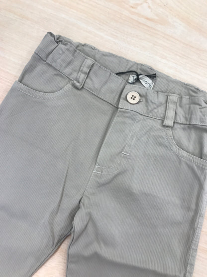 Pantalone Jo Milano beige chiaro con tasche e bottoncino