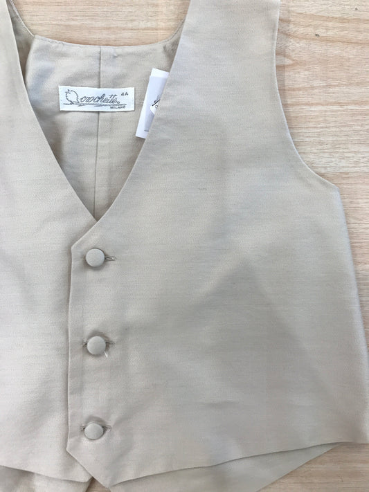 Gilet Crochette beige con bottoncini