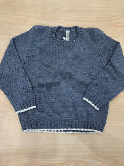 Maglione Colibrì in filo avio manica lunga con rifiniture bianche