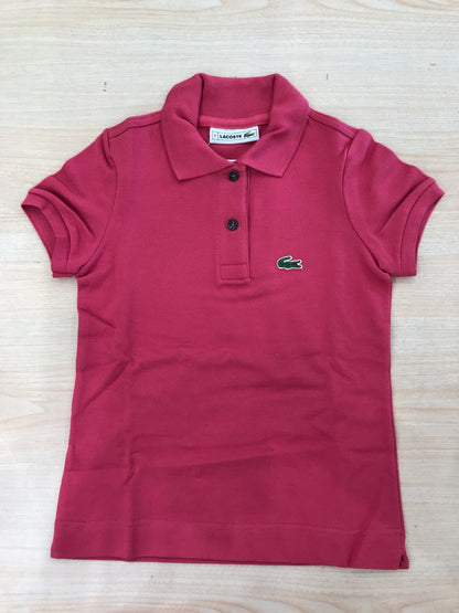 Polo Lacoste in cotone mezza manica con bottoncini e logo ricamato lateralmente unisex