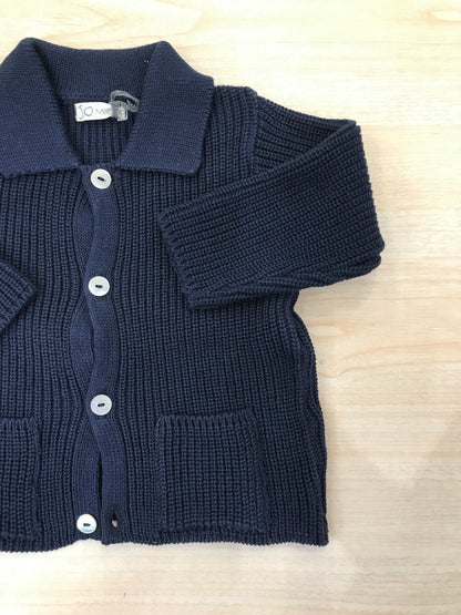 Cardigan Jo Milano in filo di cotone con tasche sul davanti e piccoli bottoncini