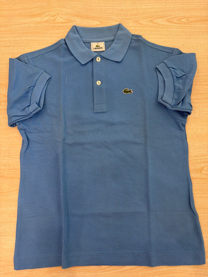 Polo Lacoste in cotone mezza manica con bottoncini e logo ricamato lateralmente unisex