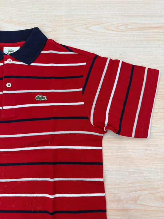 Polo Lacoste in cotone mezza manica con bottoncini e logo ricamato lateralmente unisex
