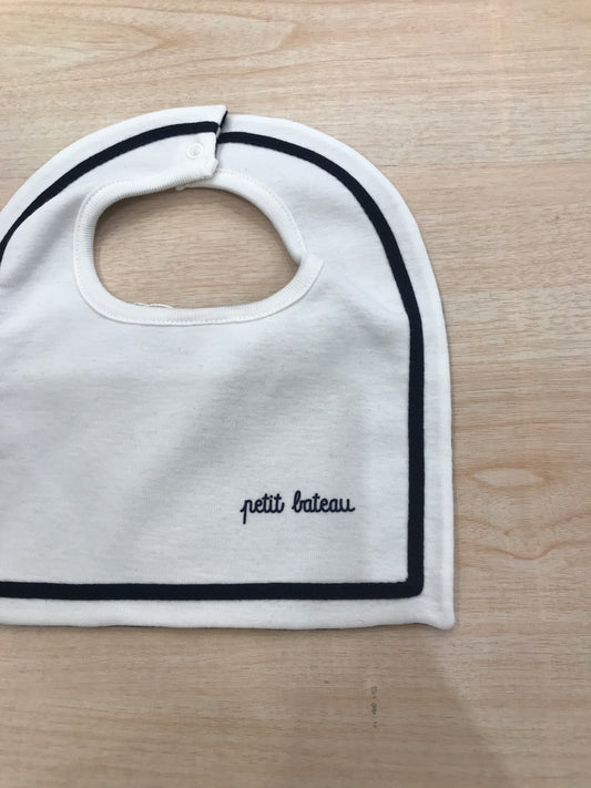 Bavetta Petit Bateau in cotone bianca e blu con righe