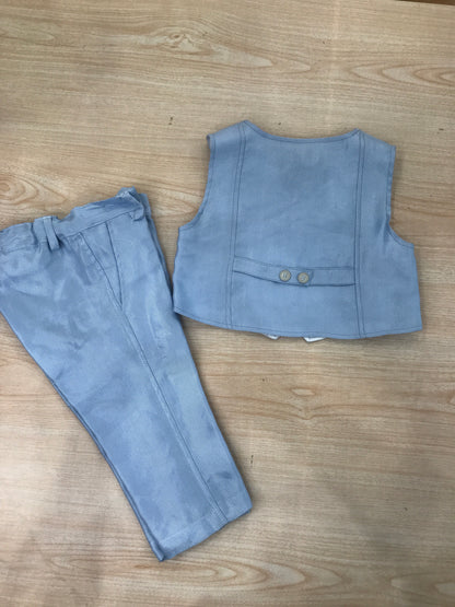 Completo Cielo Blu gilet con pantalone lungo celeste