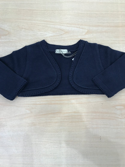 Cardigan Jo Milano in filo blu scuro aperto sul davanti