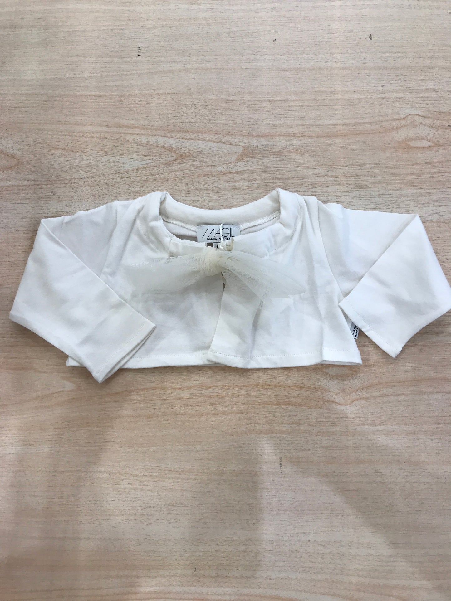 Cardigan Magil in cotone con fiocco in tulle per chiusura