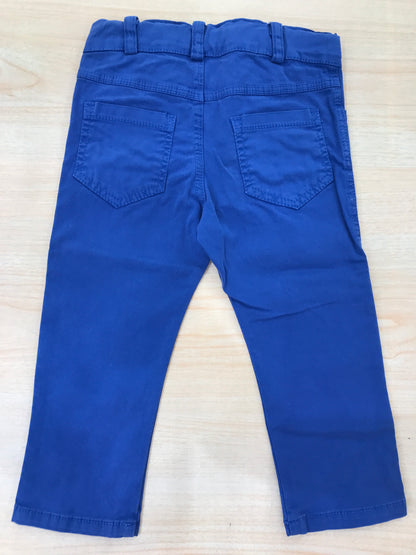Pantalone Jo Milano in cotone bluette con tasche