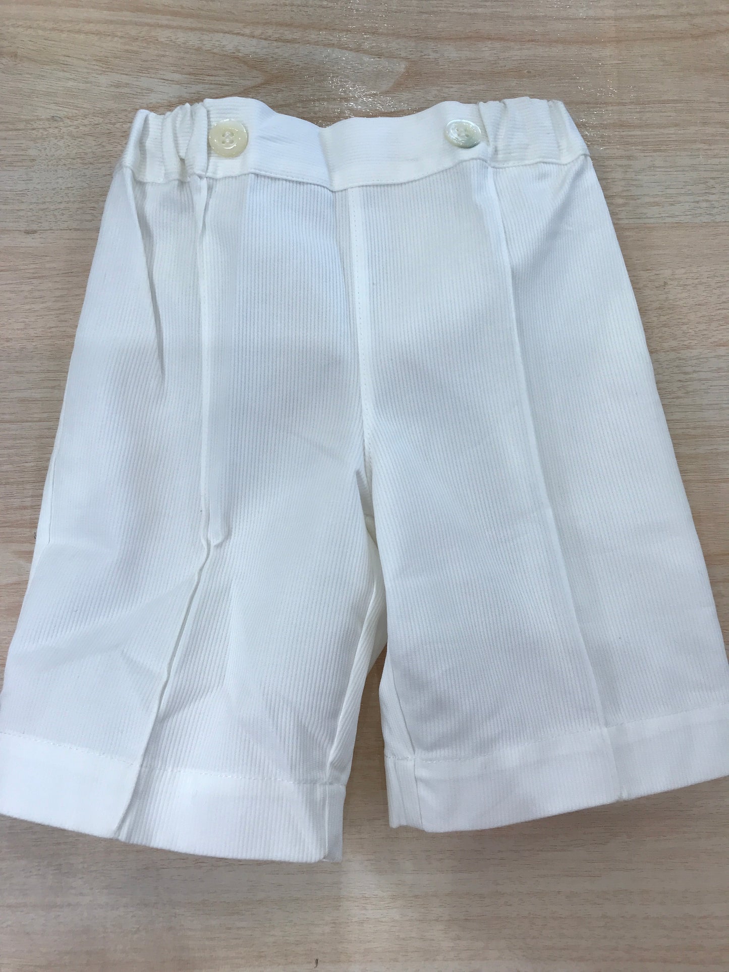 Pantalone Bebè di Almy in cotone bianco rigato