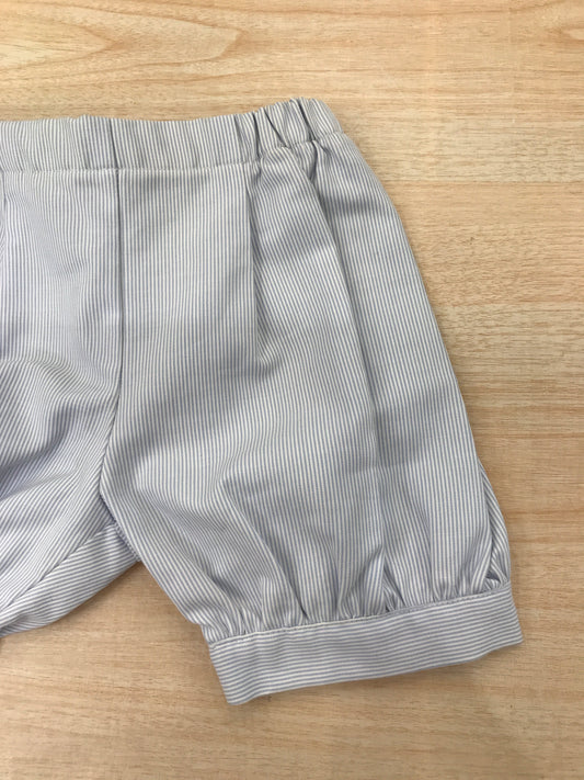 Pantalone Colibrì in cotone a righe bianche e celesti
