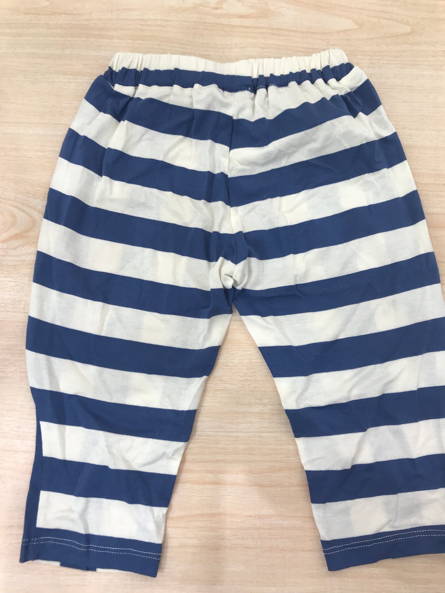 Leggins Maperò in cotone a righe bianche e blu