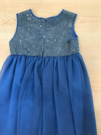 Abito Jo Milano in tulle con corpetto cn paillettes e zip sul retro