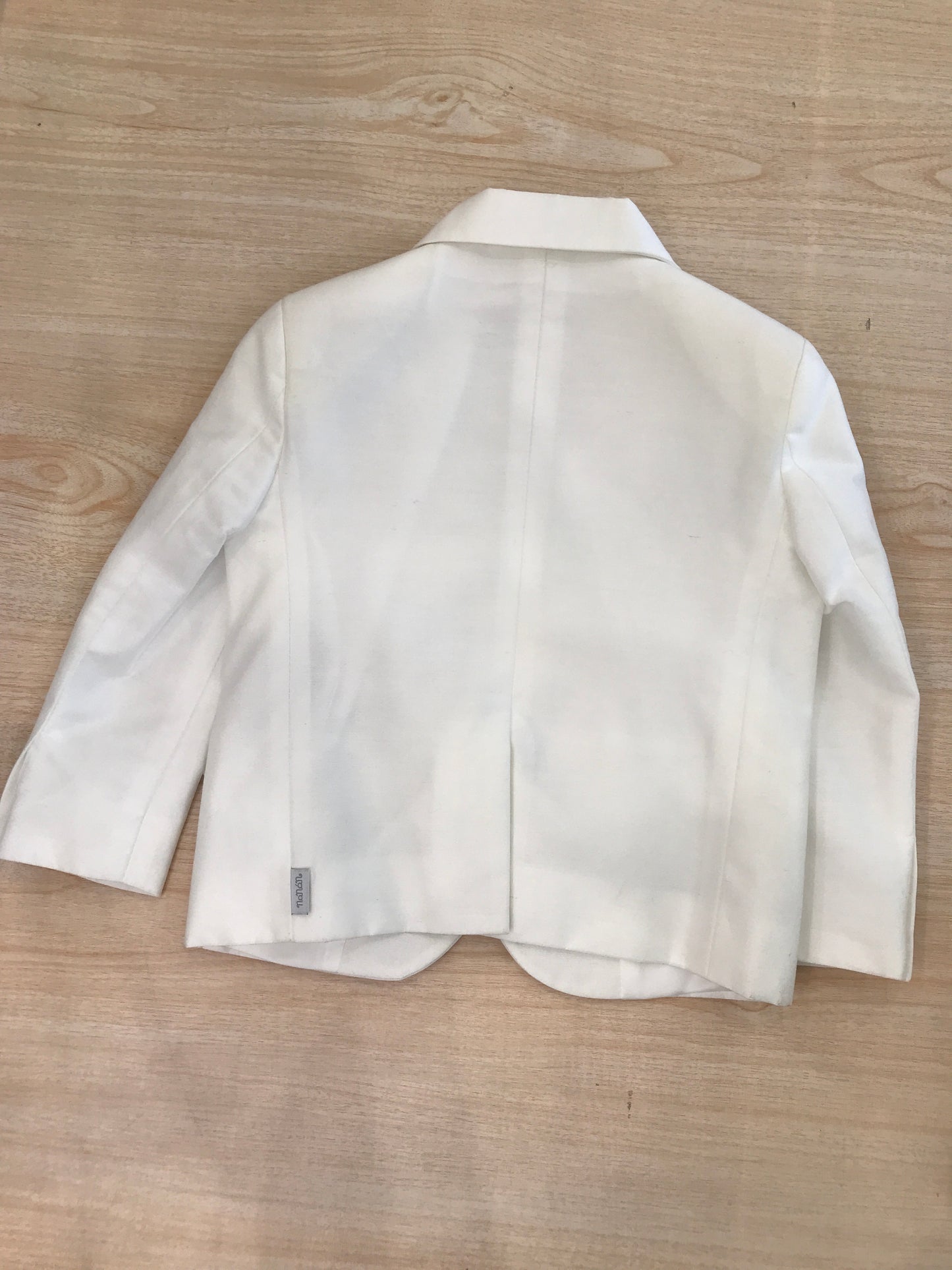 Completo Nanan giacca con pochette gialla pantalone lungo camicia in cotone con cappello bianco