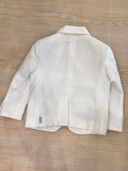 Completo Nanan giacca con pochette gialla pantalone lungo camicia in cotone con cappello bianco