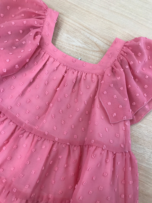 Abito Paz Rodriguez in cotone con spalline con volant con pois tono su tono con zip sul retro