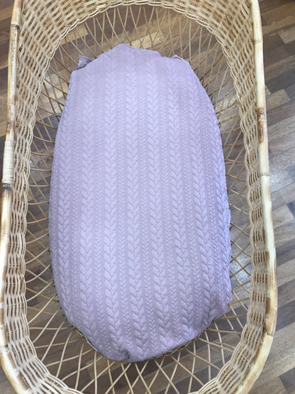 Coperta Nannafrufru in lana con trecce e l'interno con rivestimento in mussola di cotone a fantasia