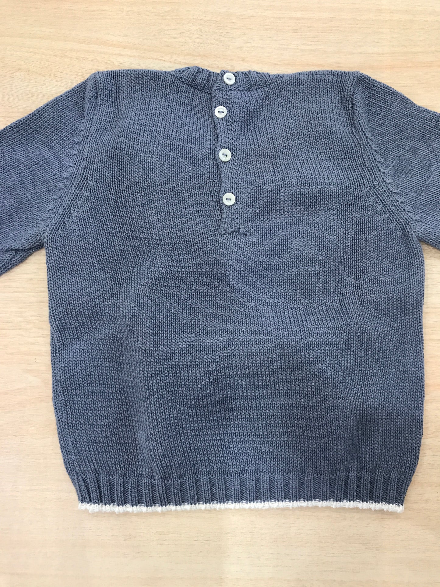 Maglione Colibrì in filo avio manica lunga con rifiniture bianche