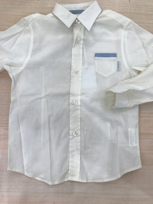 Camicia Nanan in cotone manica lunga con taschino e collo a punta