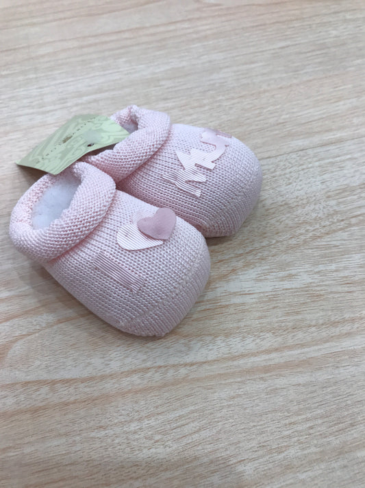 Babbucce Story Loris in filo rosa con scritta "i love mum" in rosa