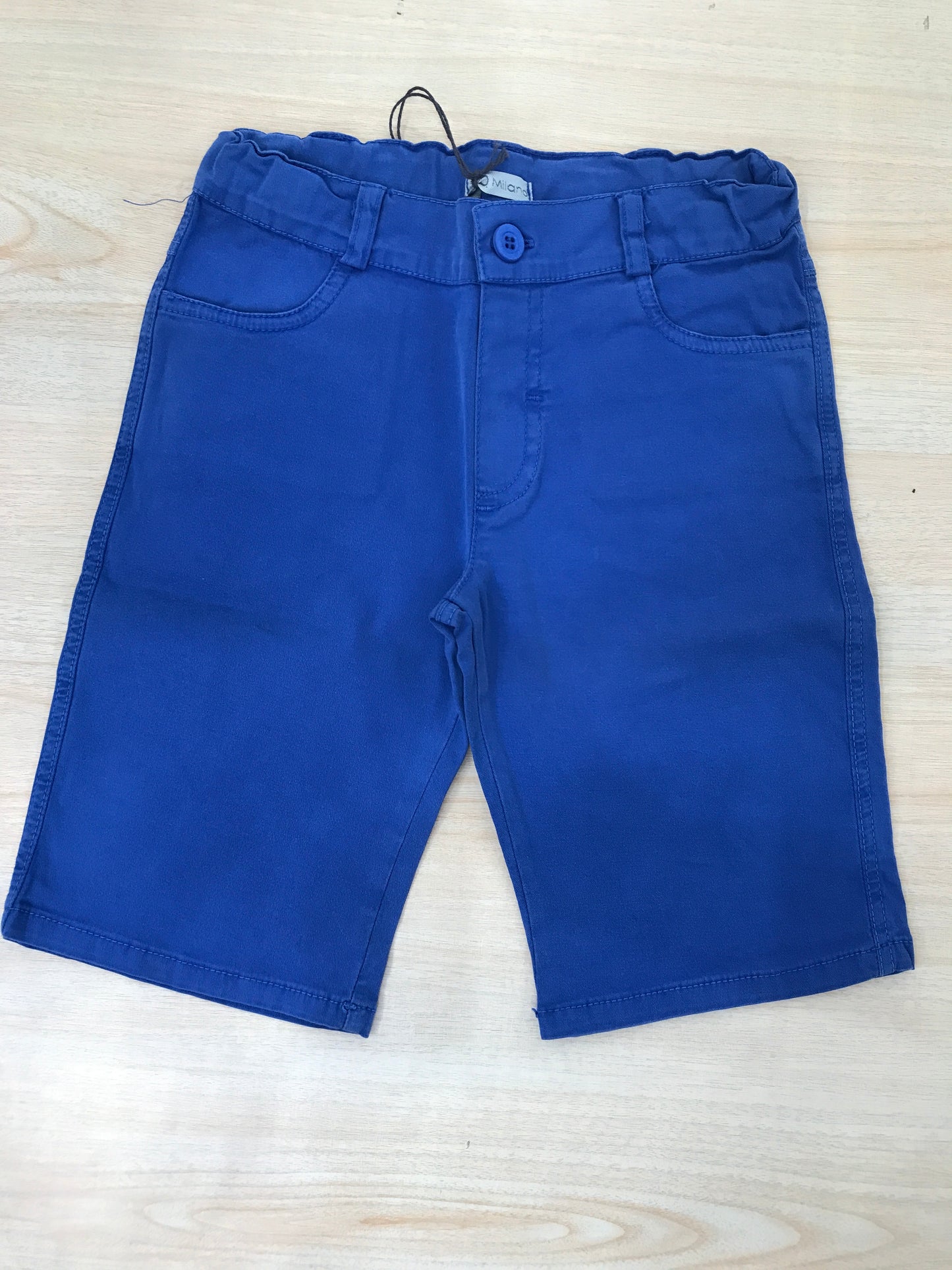 Pantalone Jo Milano in cotone bluette con elastico e tasche