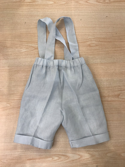 Pantalone Colibrì in lino a sbuffo con bretelle
