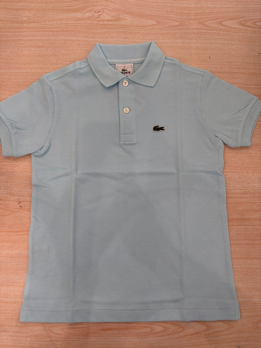 Polo Lacoste in cotone mezza manica con bottoncini e logo ricamato lateralmente unisex