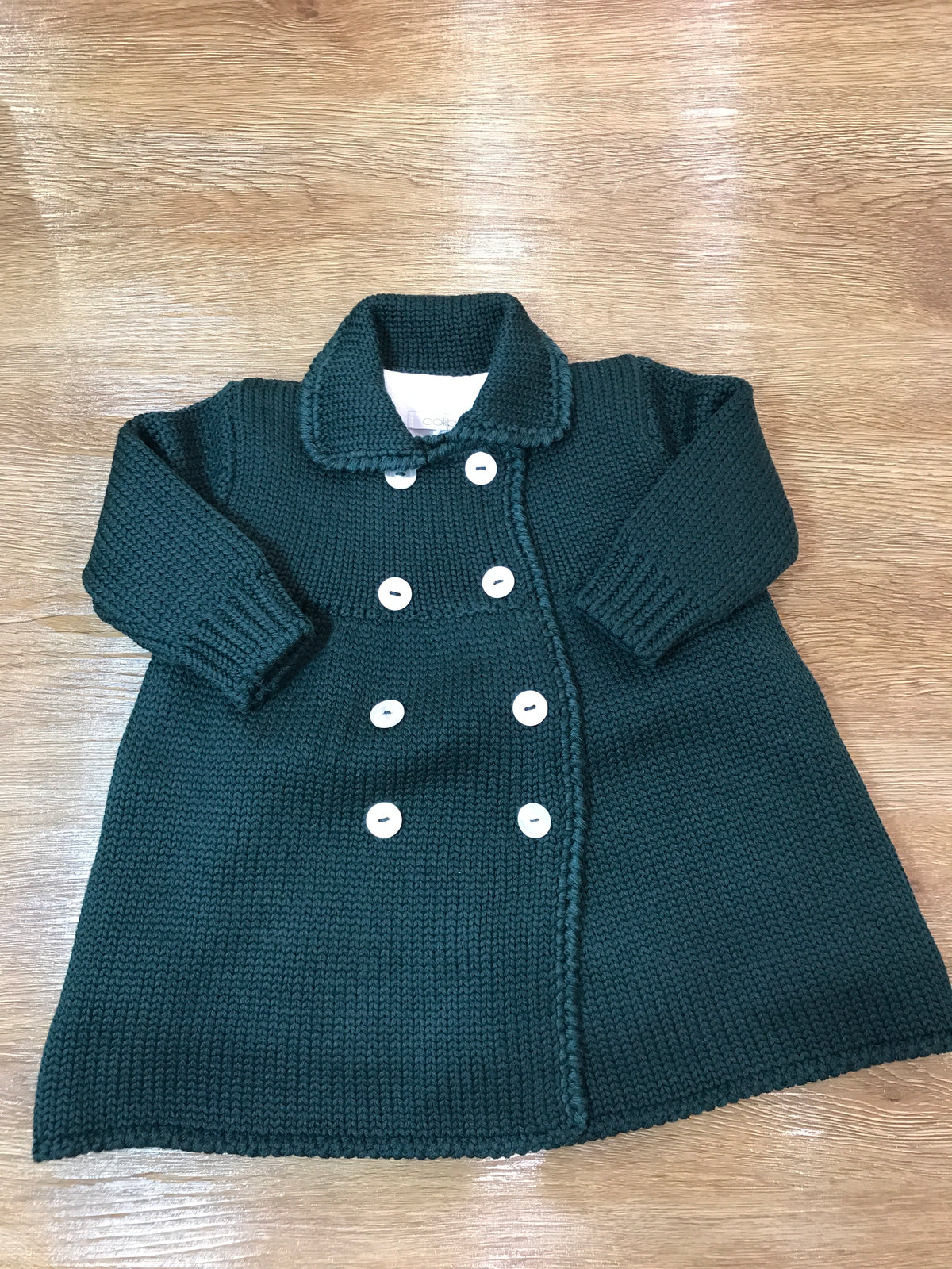 Cappotto Colibrì in lana foderato con piccoli bottoncini doppiopetto