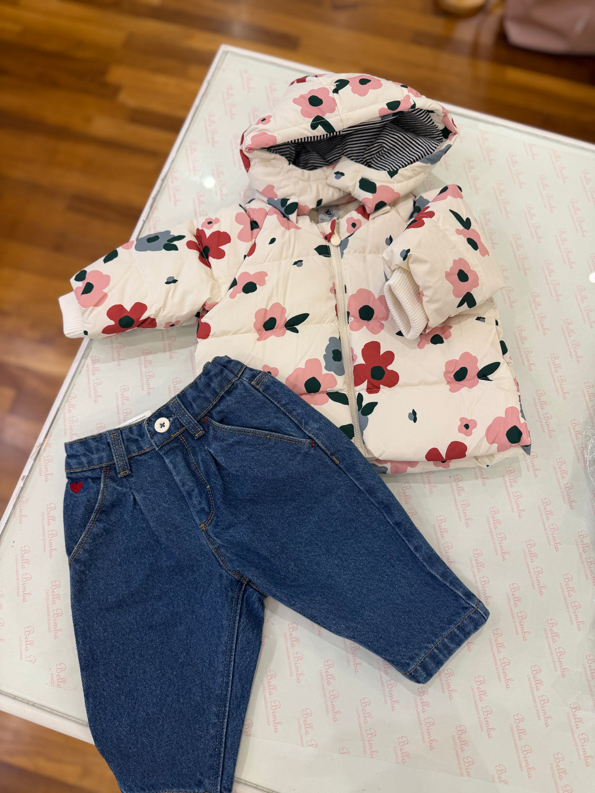 Coordinato Petit Bateau con fiorellini