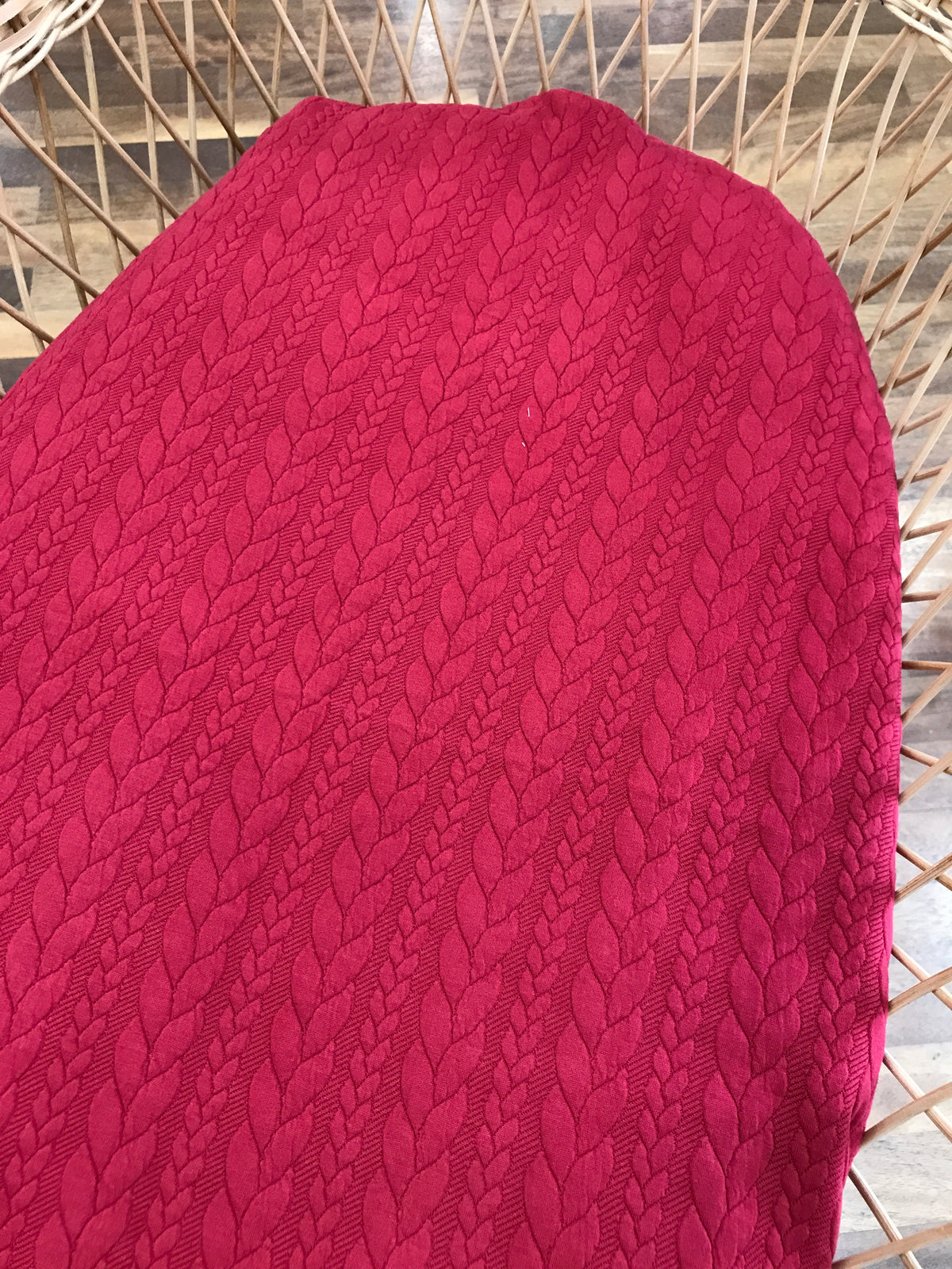 Coperta Nannafrufru in lana con trecce e l'interno con rivestimento in mussola di cotone a fantasia